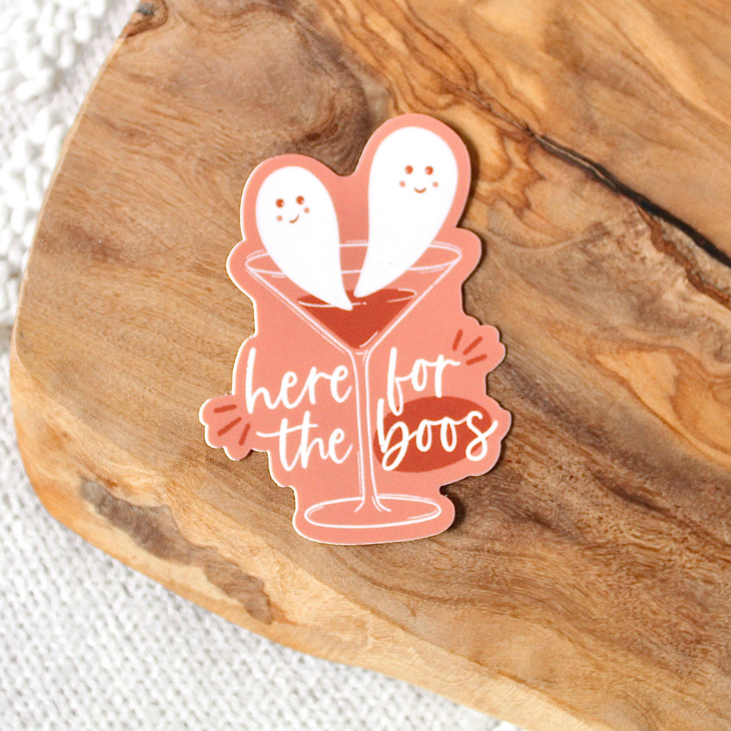 Here for the Boos Halloween Sticker, 3x2 in. | Fall