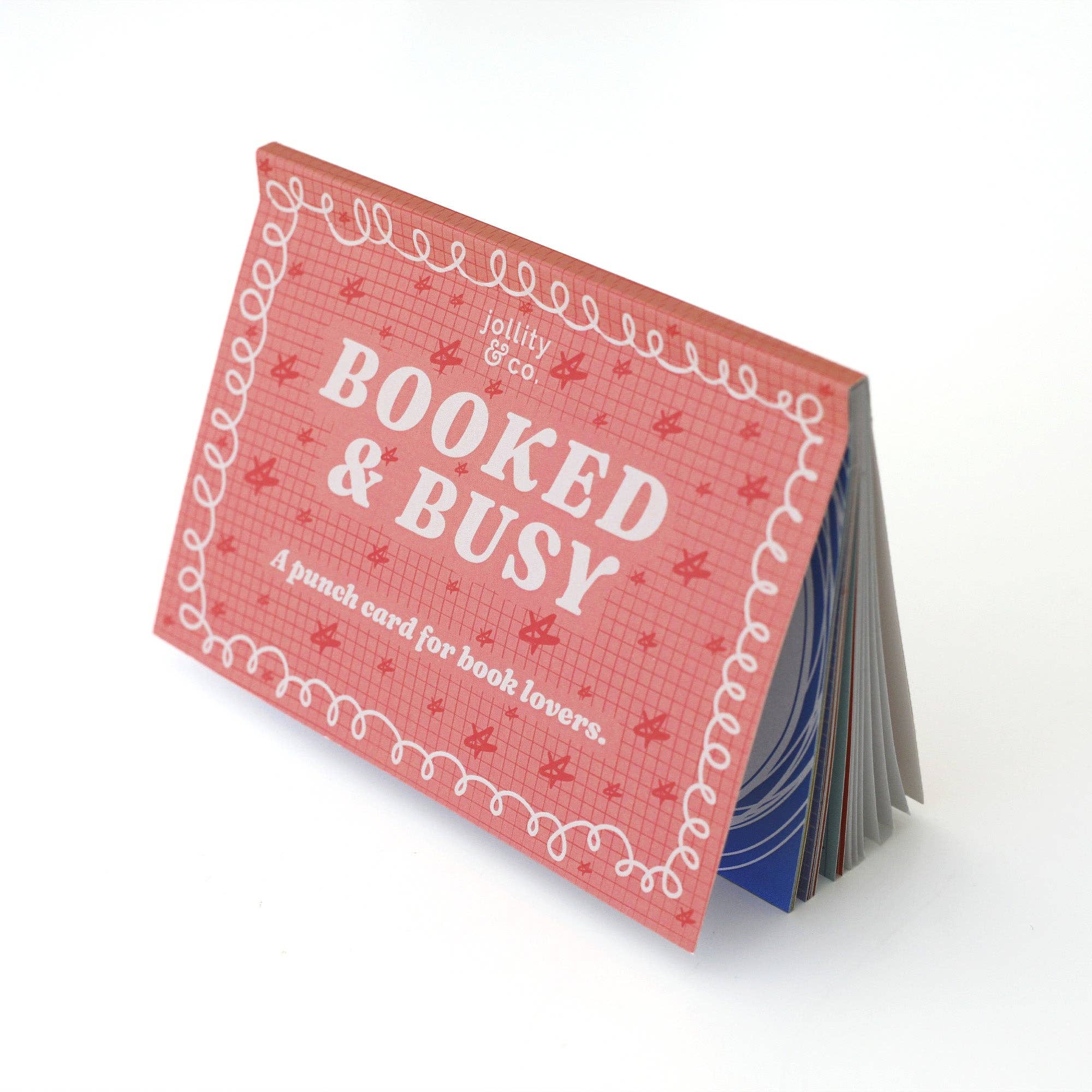Booked & Busy Book Theme Punch Card Booklet