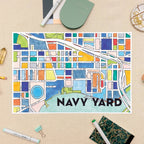 Navy Yard Map Art Print