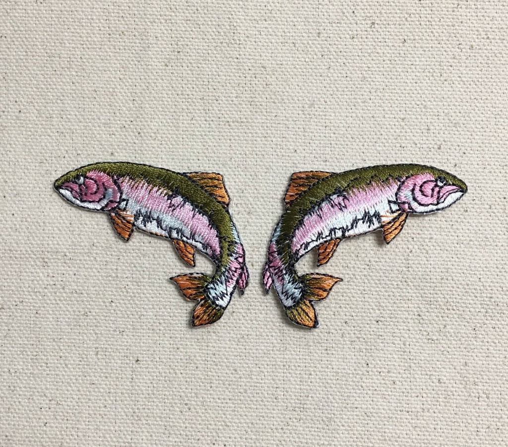 Natural Fish - Rainbow Trout, Iron on Patch