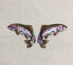 Natural Fish - Rainbow Trout, Iron on Patch
