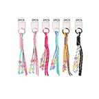 12PCS - Playful Beaded Knot Rope Bag Charm Keychains