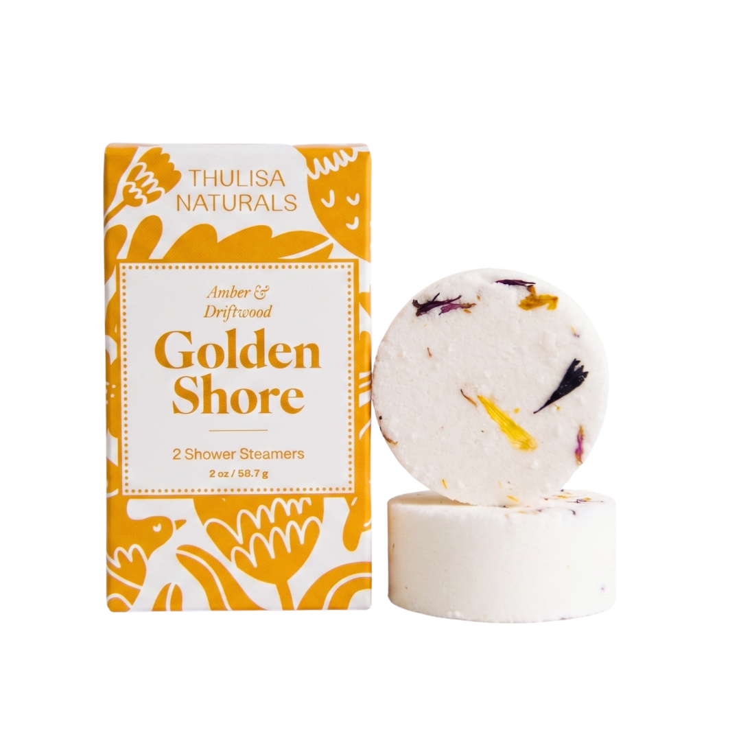 Golden Shore Shower Bomb | Amber + Driftwood