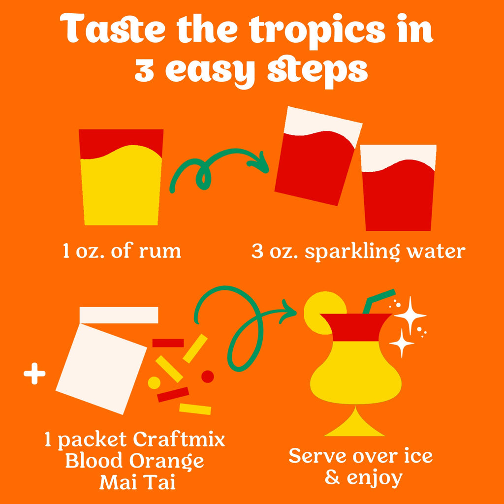 Blood Orange Mai Tai Mixer - Single Packets / Caddy Refills