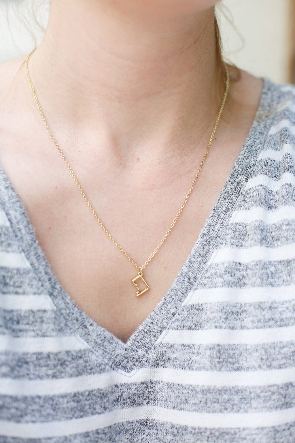State Necklace - Gold - WASHINGTON DC