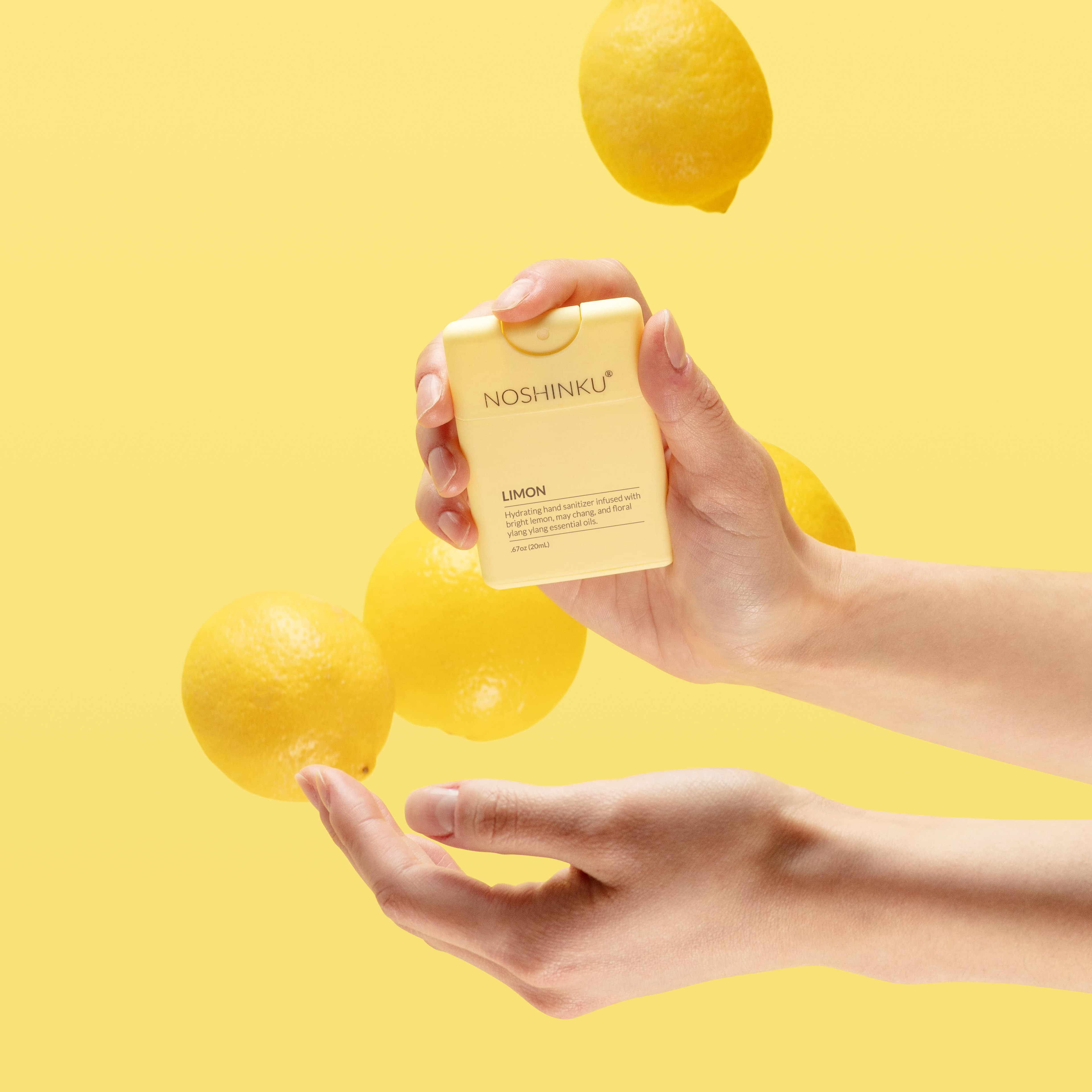 Refillable Lemon Ylang-Ylang Moisturizing Pocket Sanitizer