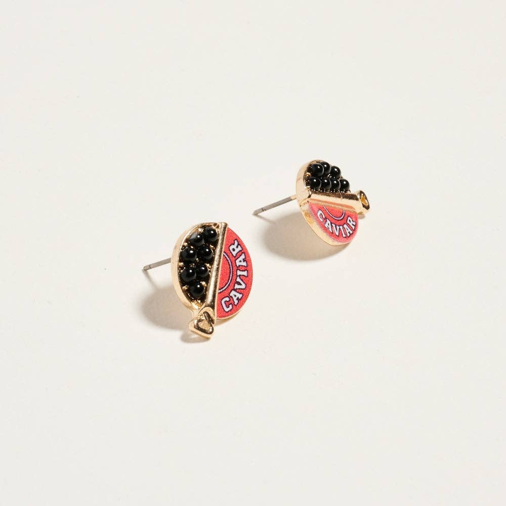 0.5 Inch Canned Caviar Bead Vacation Post Earrings