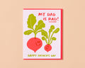 Rad Dad Letterpress Radish Greeting Card