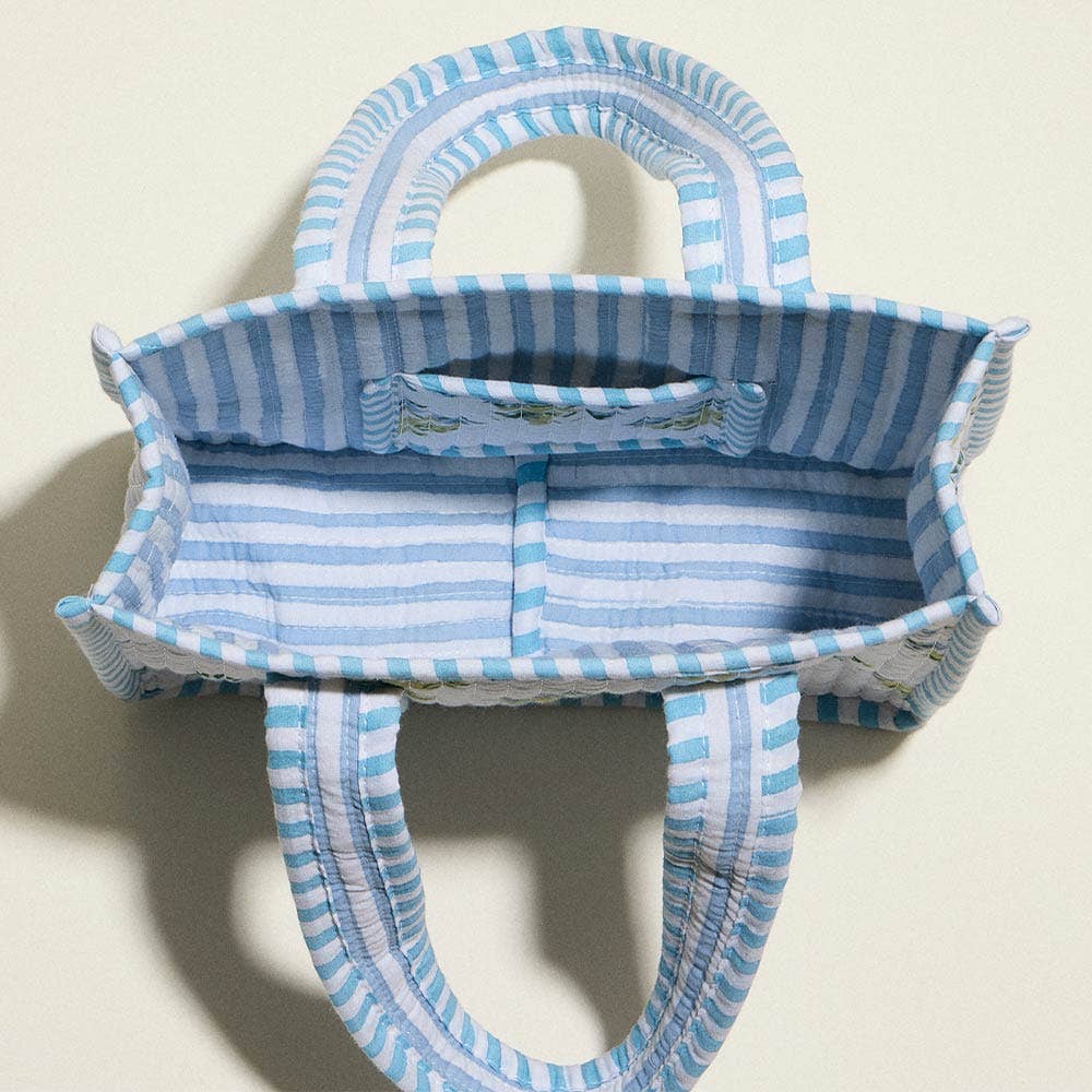 Quilted Floral Pattern Tote Bag