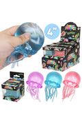 Jellyfish Clear Solid Maltose Putty Filled Squishy - 4 Inch