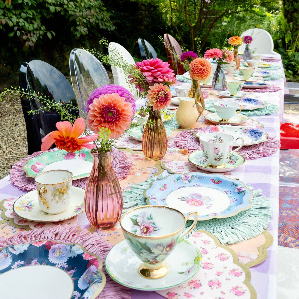 Mixed Floral Paper Plates - 12 Pack | Mothers Day Tea Party Decor |