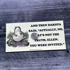 Actually no Ellen Dakota Johnson Frog Funny  Bumper Sticker