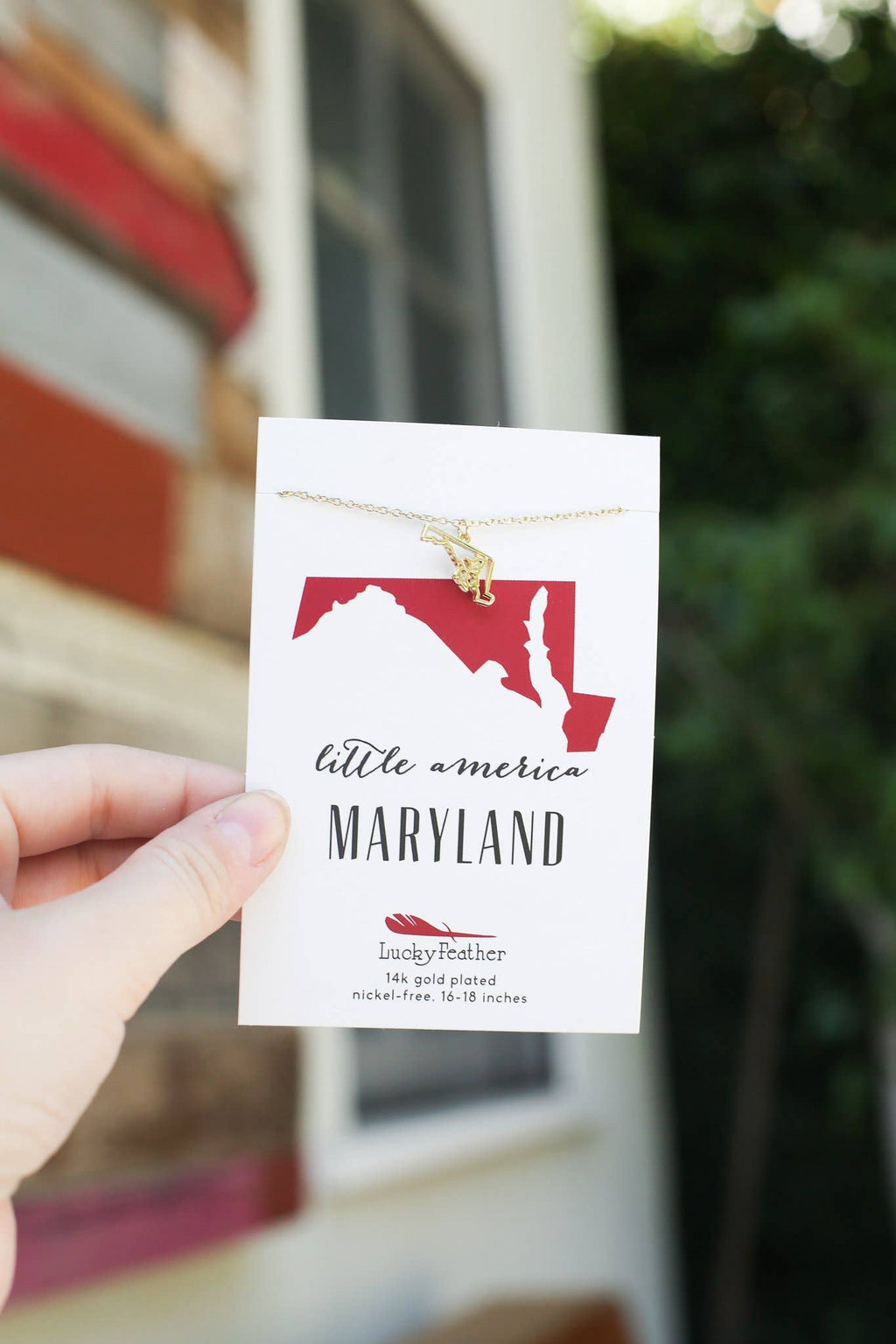 State Necklace - Gold - MARYLAND