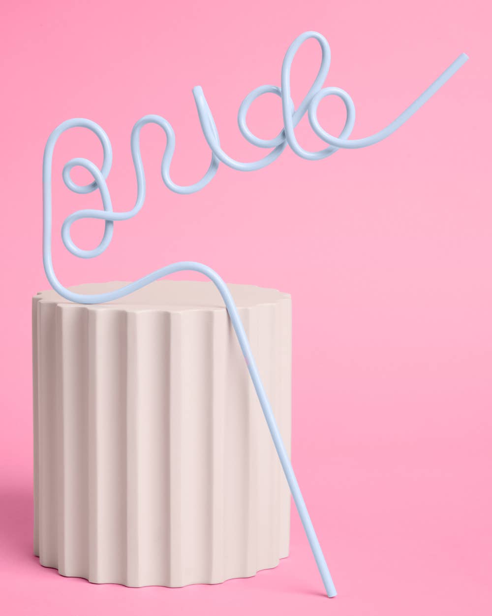 XL Blue Bride Straw | Bachelorette Party Supplies