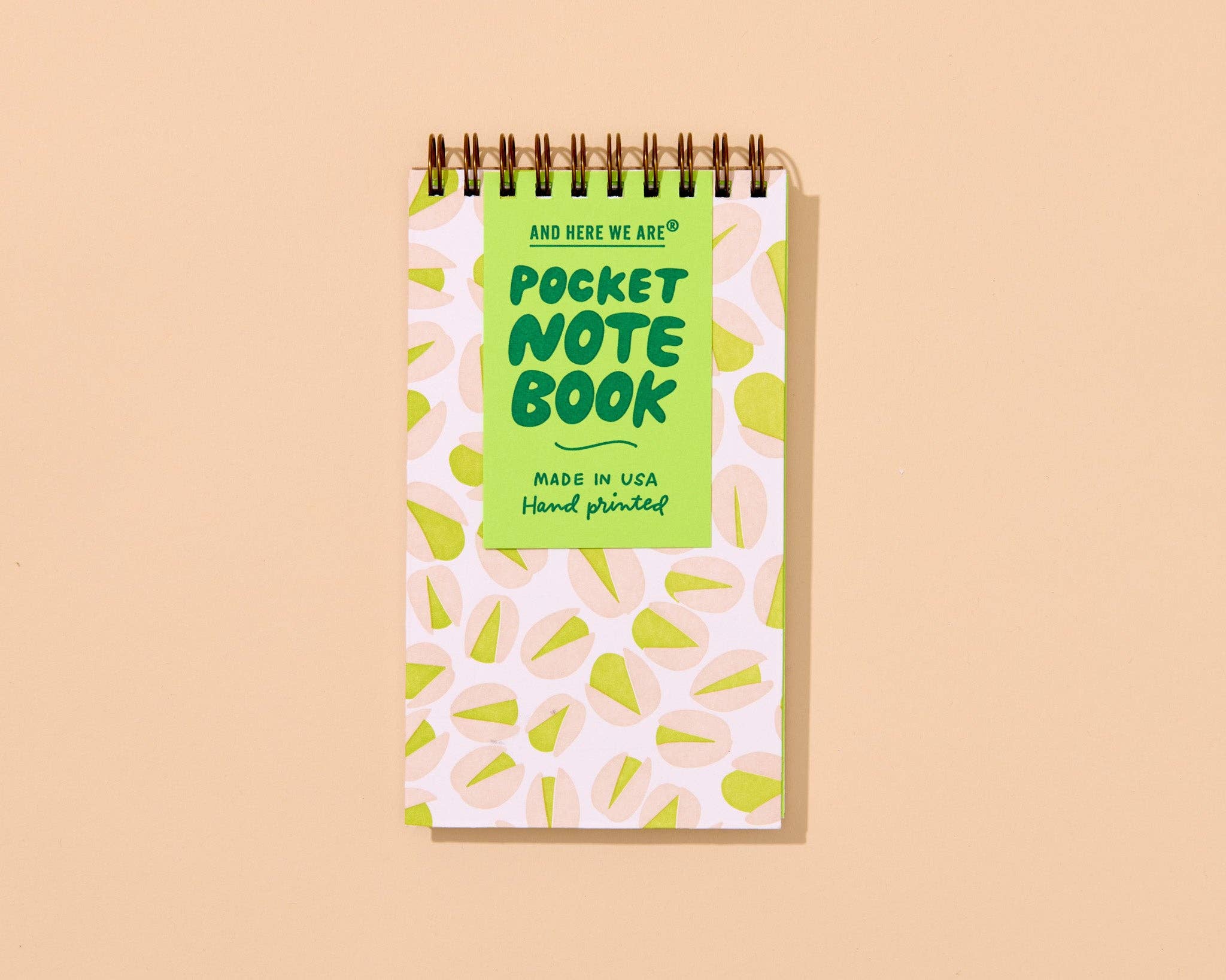 Pistachio Letterpress Pocket-size Spiral Notebook