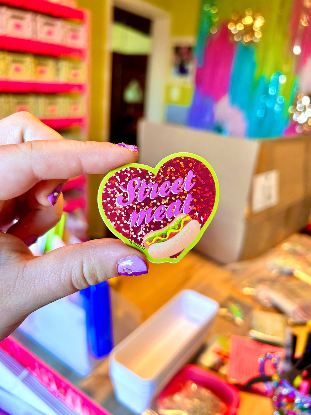 Street Meat Glitter Sticker