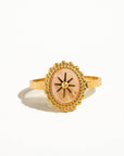 Gypsy Rose 14K Gold Adjustable Round Stone Ring