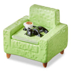 Black Cat Chair Lidded Trinket BoxEarthenware Everyday