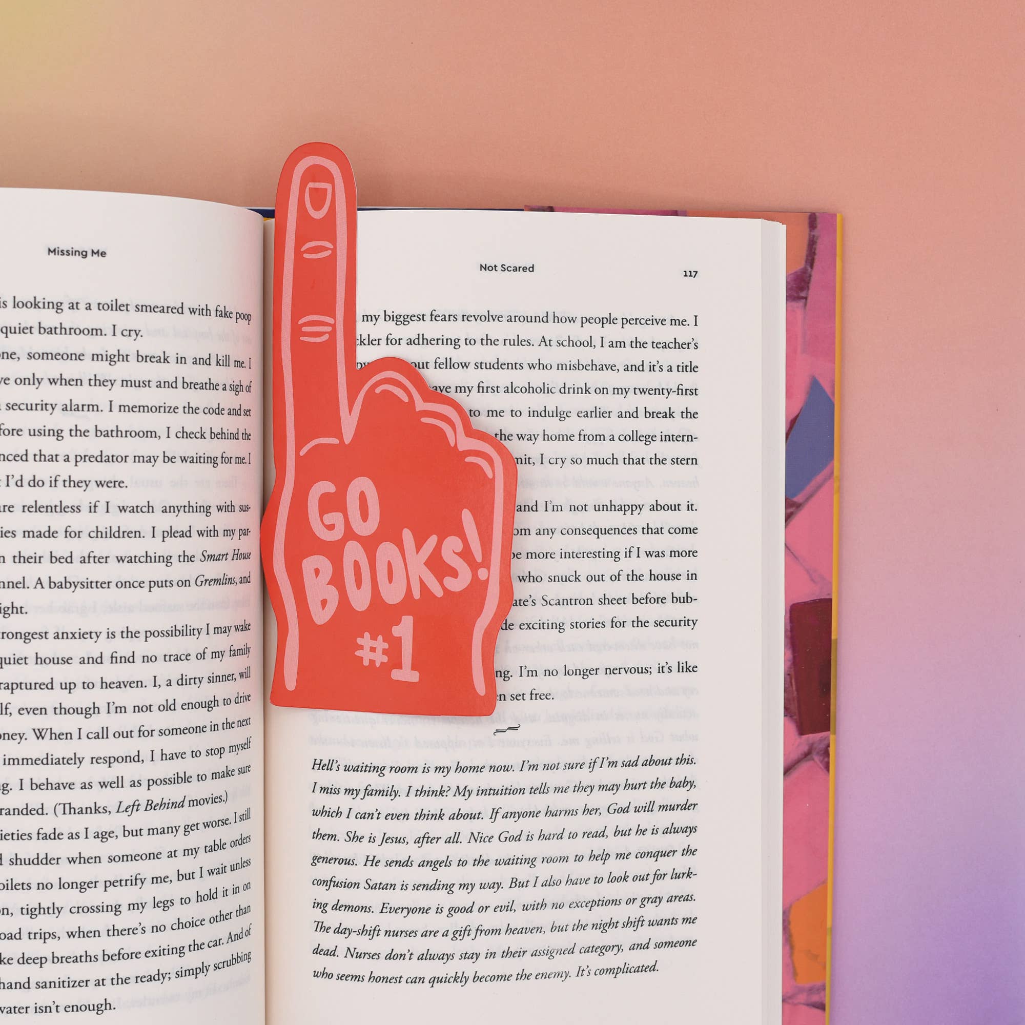 Foam Finger Sports Bookmark (it's die cut!)