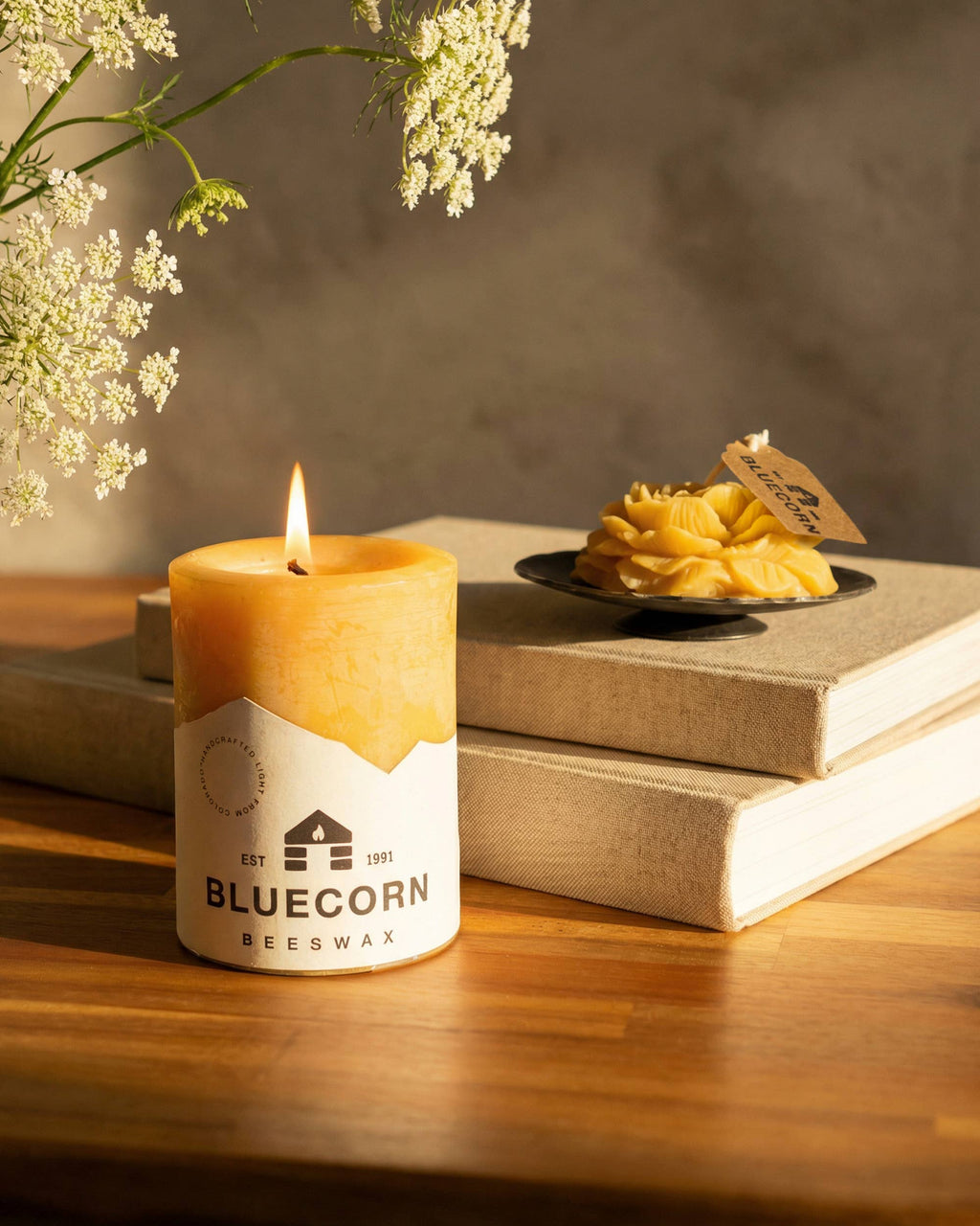 Pure Beeswax Pillar Candles – Handmade in USA