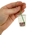 Iced Coffee Liquid Glitter Sparkle Acrylic Keychain