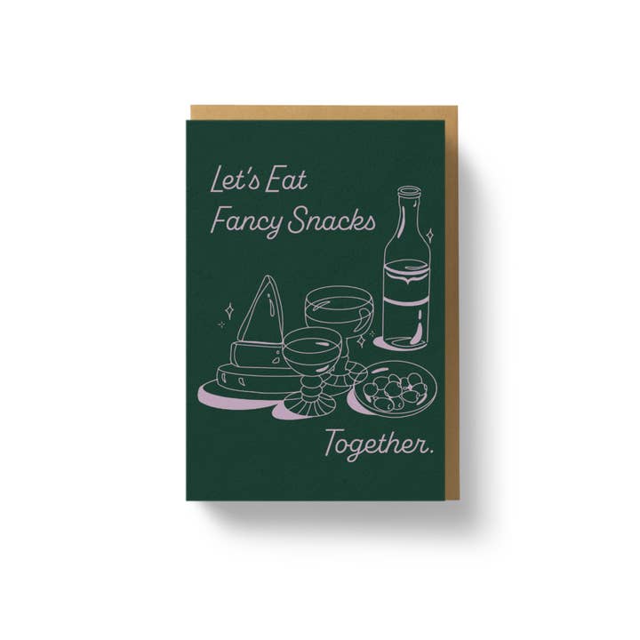 Let's Eat Fancy Snacks - Invitation/Greeting Card