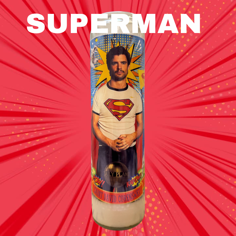 Luminary David Corenswet Superman Prayer Altar Candle