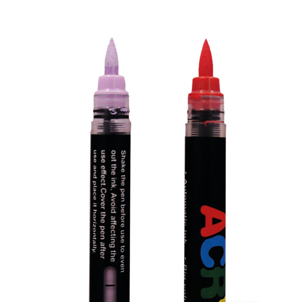 Acrylic Brush Markers - 24ct with Organizer Case