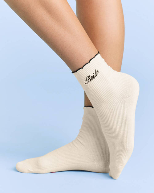 Bride Ruffle Socks | Bachelorette, Gift, Bridal