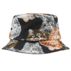 Vintage Tapestry Cat Jacquard Bucket Hat | Sun Protection Hat for Cat Lovers | HatPhile