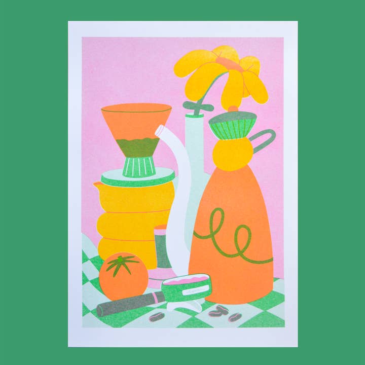 Coffee Riso Print