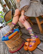 Pasta Lover Black Sheer Crew Sock