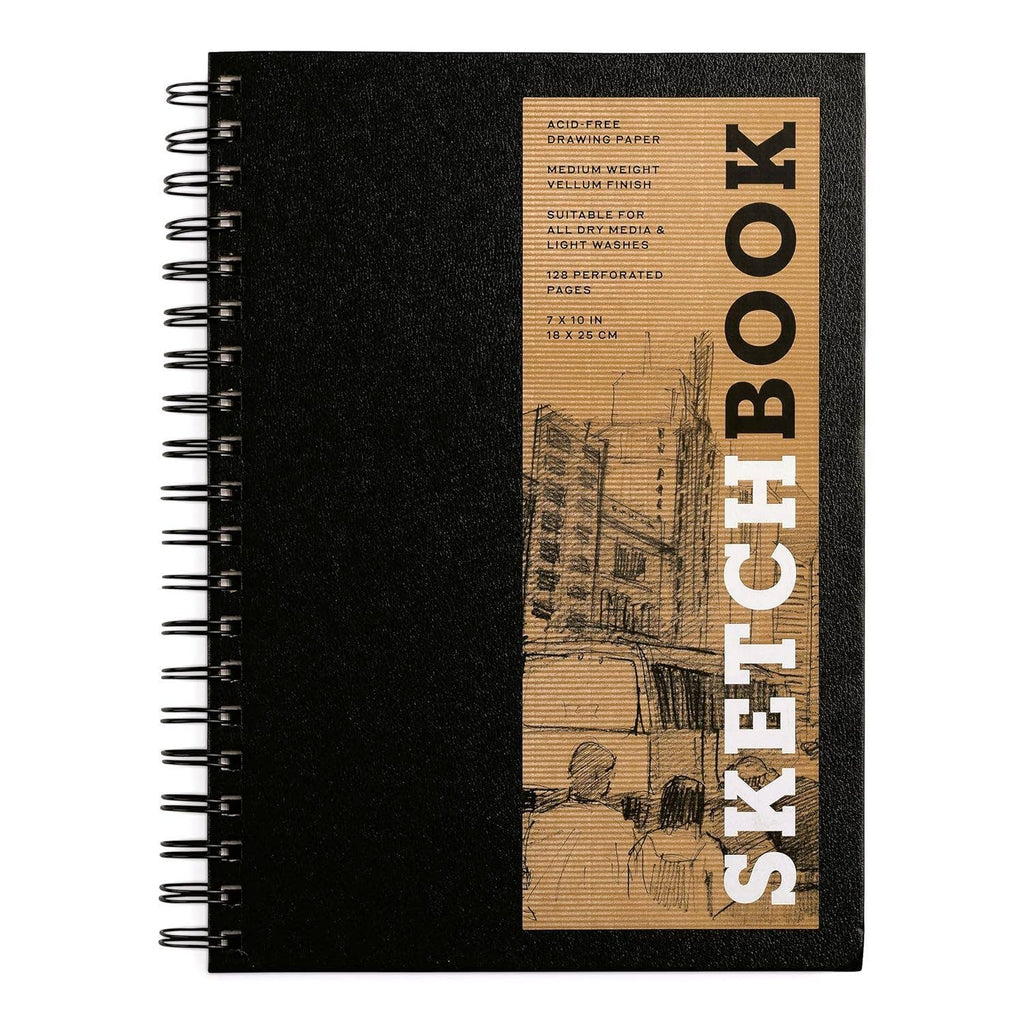 Medium Sketchbook Spiral Hardcover - Black