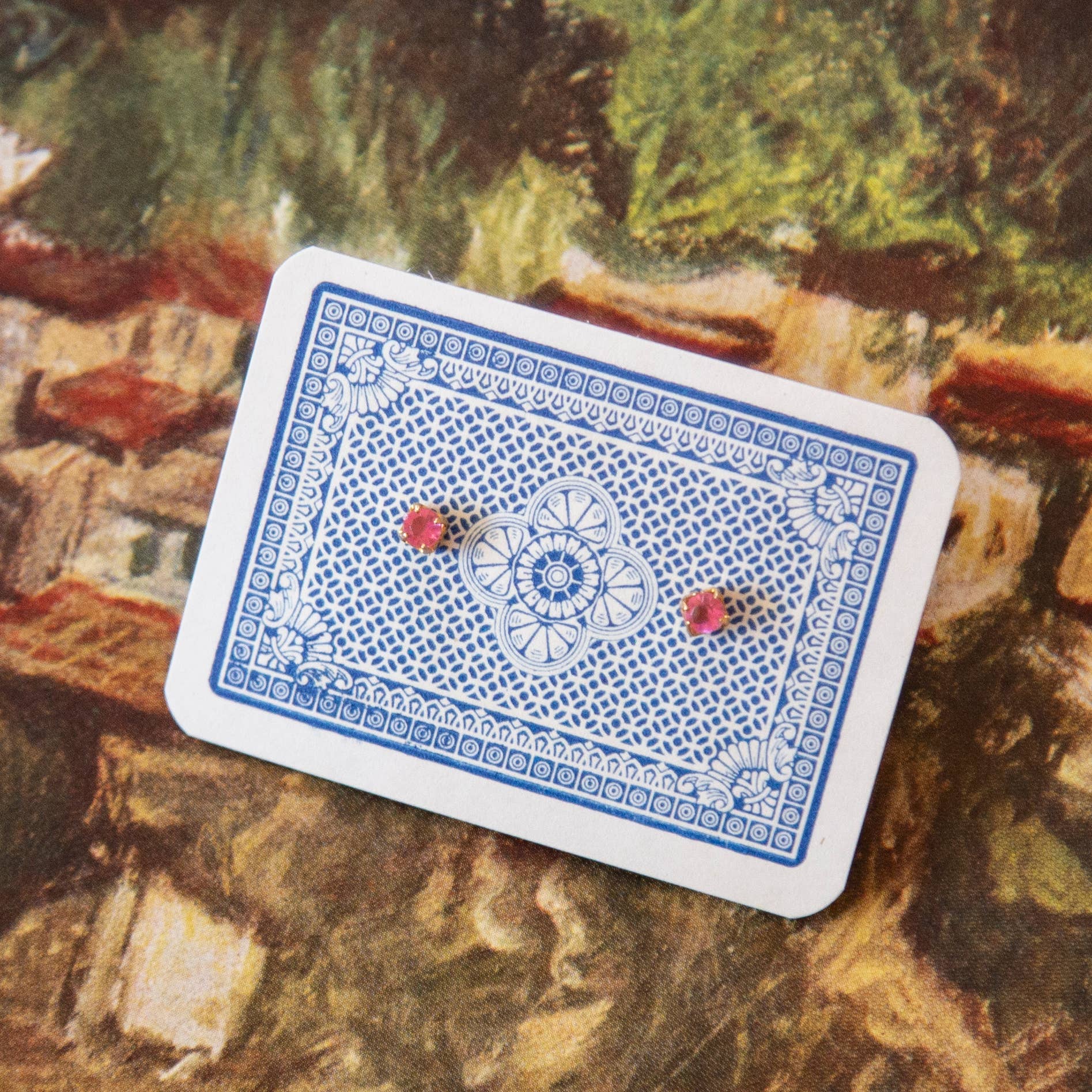 Vintage Tiny Birthstone Studs Set