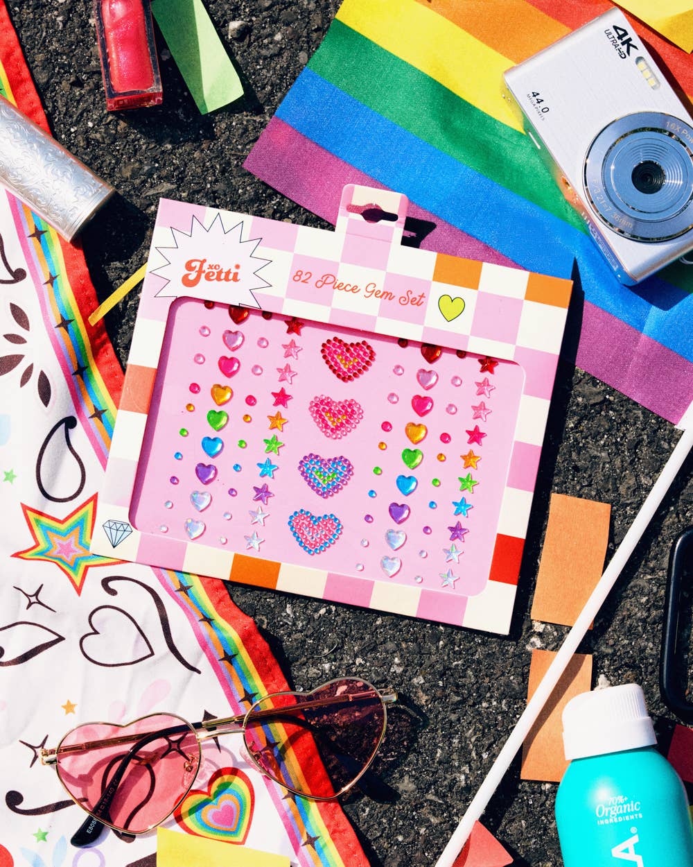 Pride Face Gems | rainbow, festival, lgbtq, rhinestones