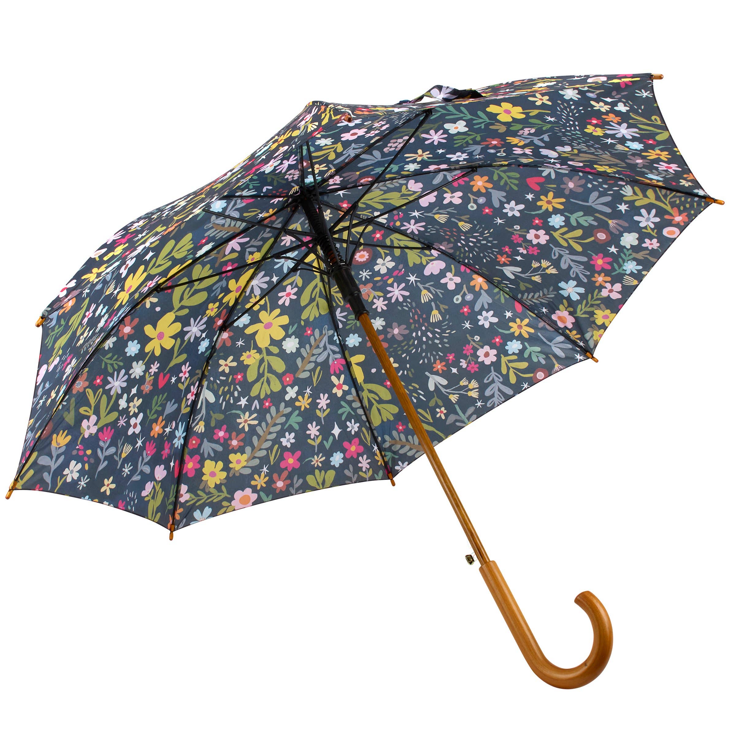 Dark Floral Umbrella