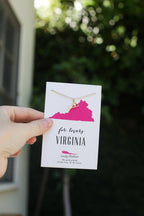State Necklace - Gold - VIRGINIA