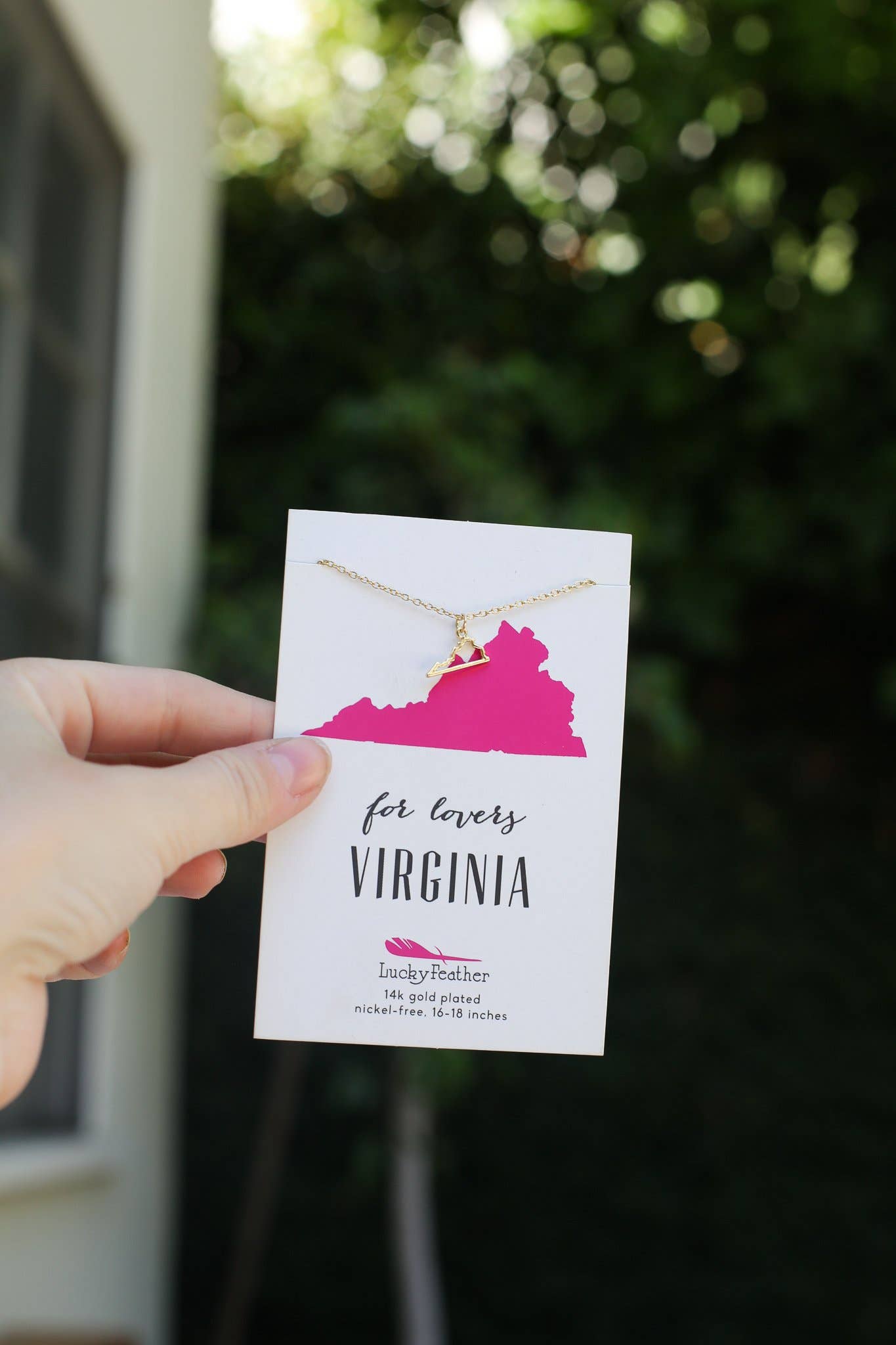 State Necklace - Gold - VIRGINIA