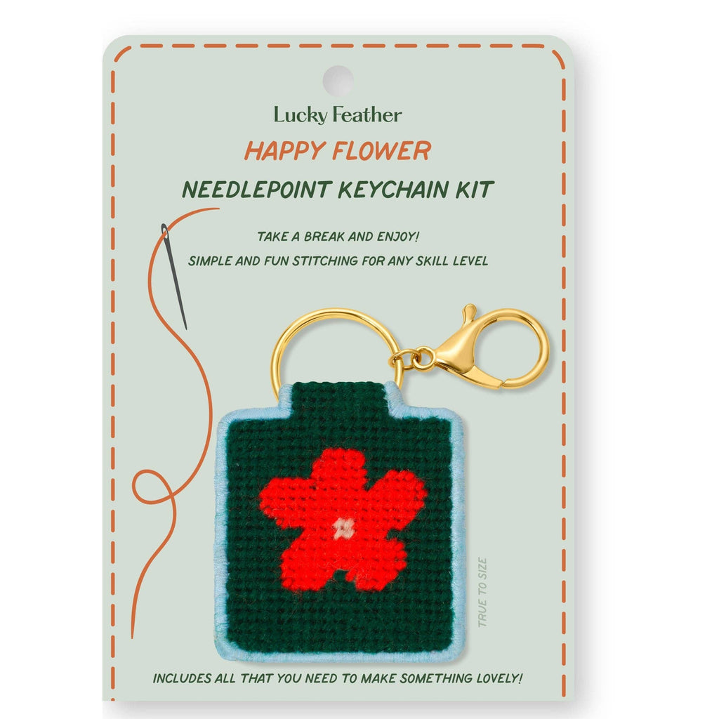 Needlepoint Keychain Kit - Flower
