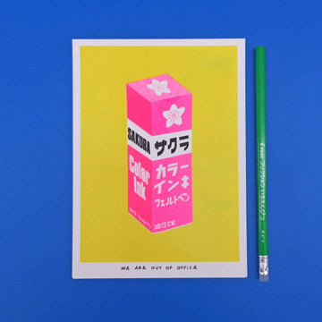 Bright Japanese Sakura Ink- Riso Print