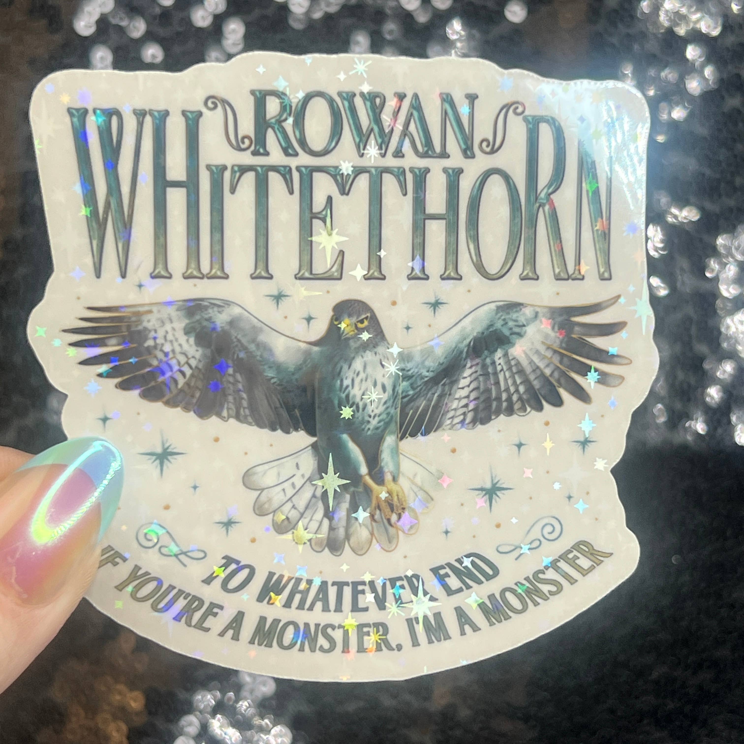 Rowan Whitethorn Throne of Glass Holographic Sticker