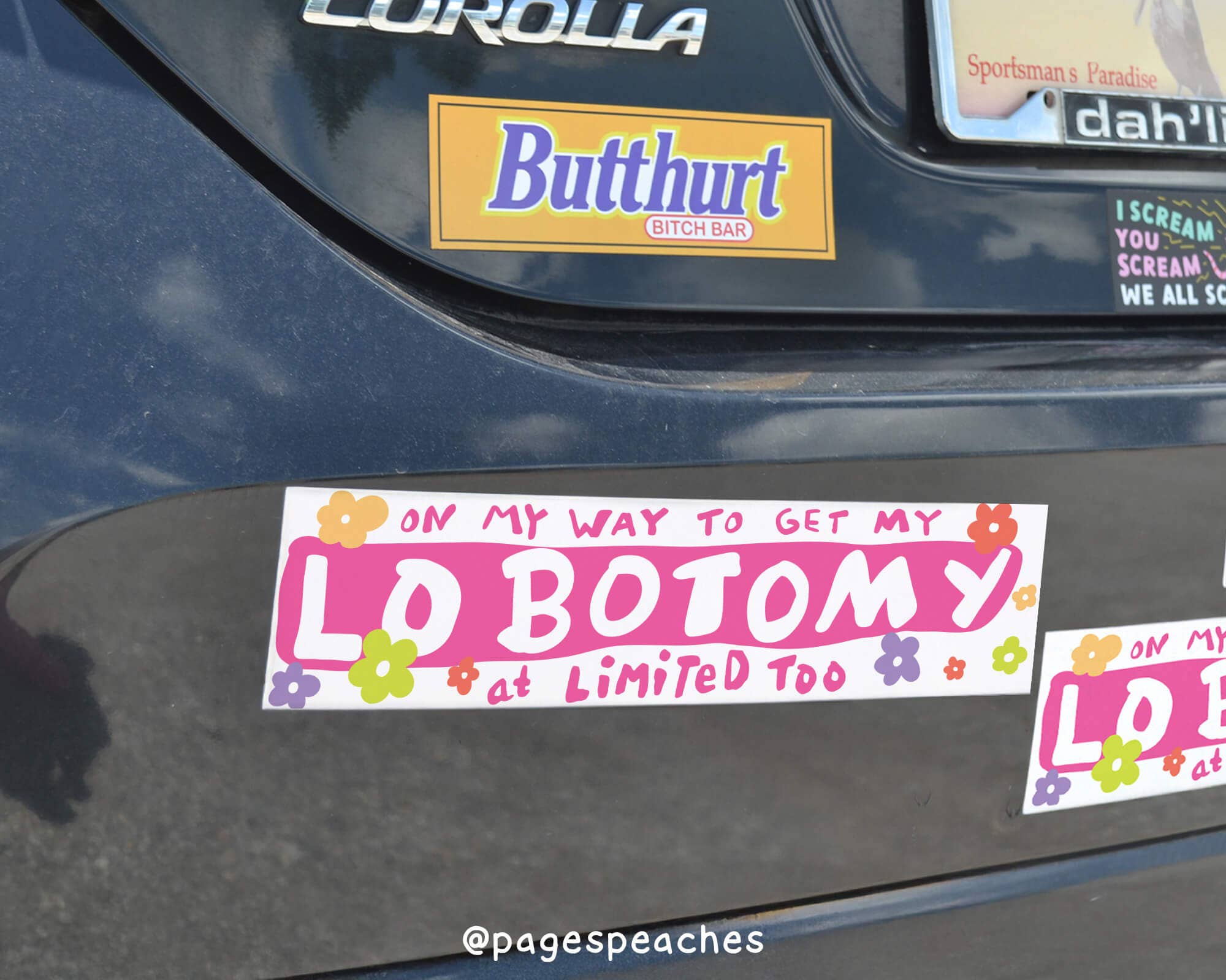 Lobotomy at Limited Too Bumper Sticker