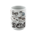 Japanese Cat Breed Names Yunomi Style Tea Cup Reactive Glaze 10 fl oz JP (6/60)