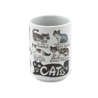 Japanese Cat Breed Names Yunomi Style Tea Cup Reactive Glaze 10 fl oz JP (6/60)