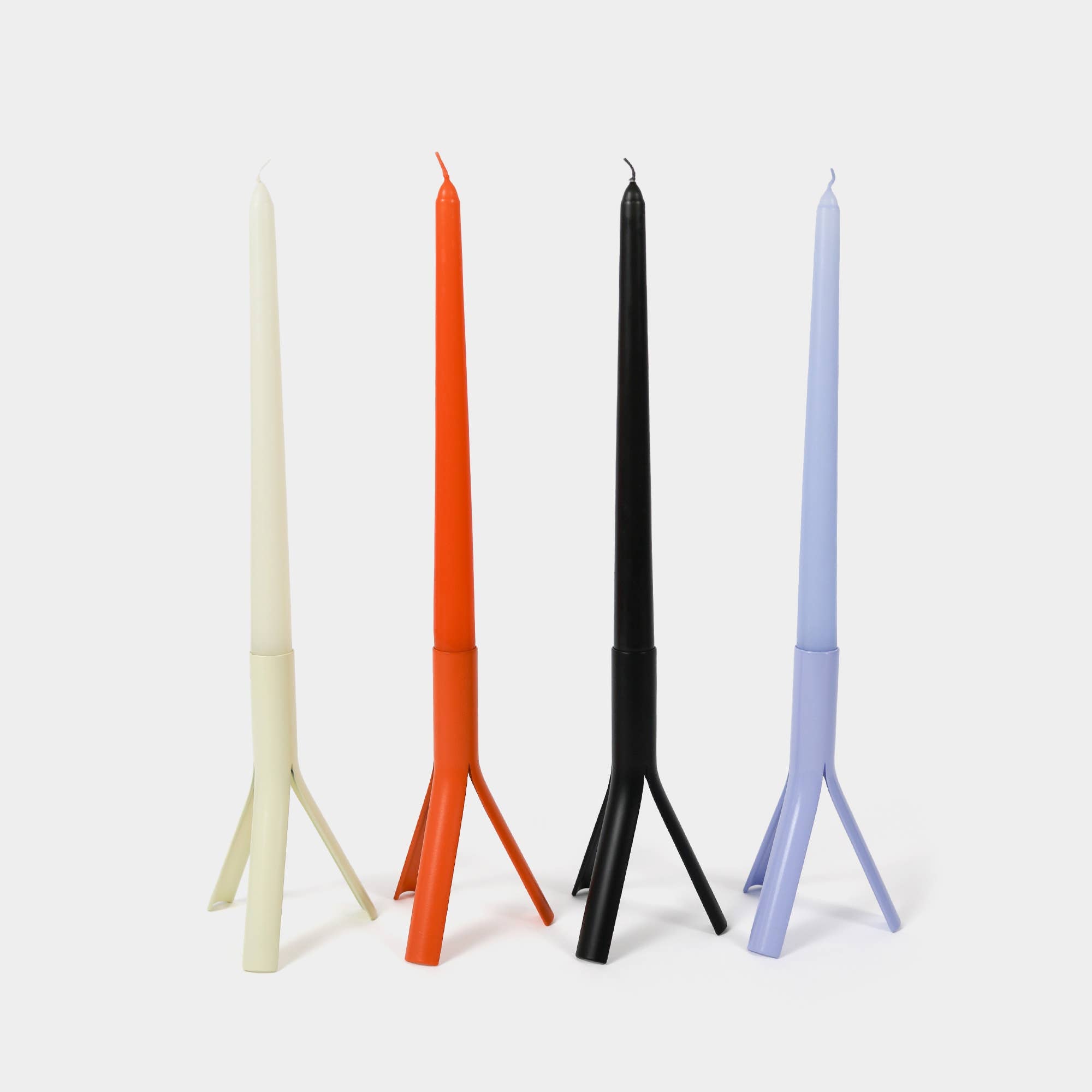 Rocket Taper Candle Holder by Lex Pott - 6.5", Orange, Steel