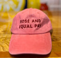 Rosé and Equal Pay Baseball Hat - wine lover gifts