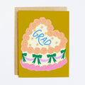 Grad Color-block Cake Greeting Card