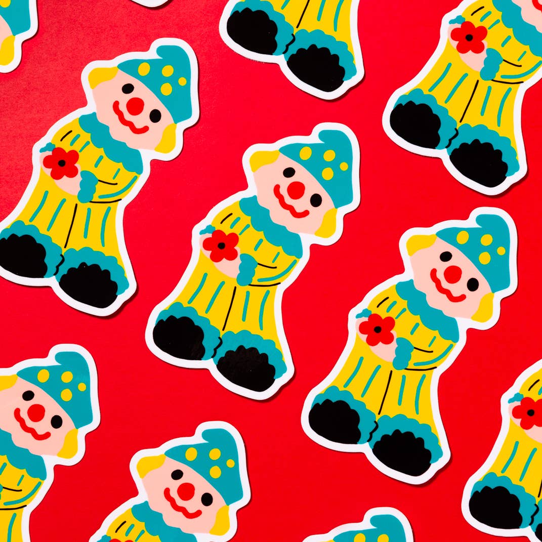 Flower the Clown Vinyl Sticker