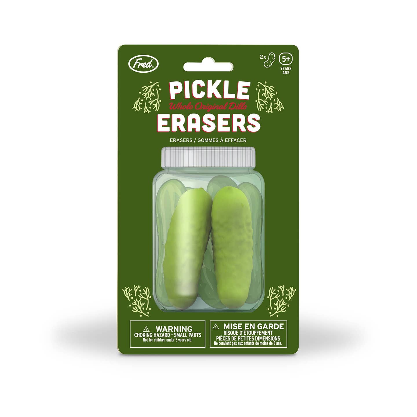 Pickle Erasers - Set of 2