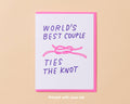 Ties the Knot Wedding Letterpress Greeting Card